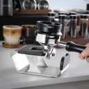 DIBTSA Espresso Tamping Station, Portafilter Holder Stand Universal for 51mm, 54mm and 58mm Portafilter, Espresso Accessories, Stainless Steel, Silver