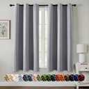 MIULEE Blackout Curtains for Bedroom Living Room 2 Panels, Thermal Insulated Room Darkening Drapes Grommet Noise Reducing Light Blocking Window Treatments 54 Inches Long 40x54 Inch Light Grey
