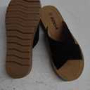 Soda Shoes Women Sandals Crisscross Strap Band Flatform Platform Lucy-S Black 6.5