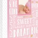Lil' Peach Dream Big Baby Memory Book, Pink Guided First 5 Years Baby Journal and Photo Album with 46 Acid-Free Fill-In Pages