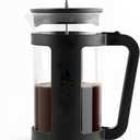 Bialetti Coffee Press Smart, French Press for coffee or tea, borosilicate glass container, dishwasher safe, 1 L - 34 Oz (8-cup), Black