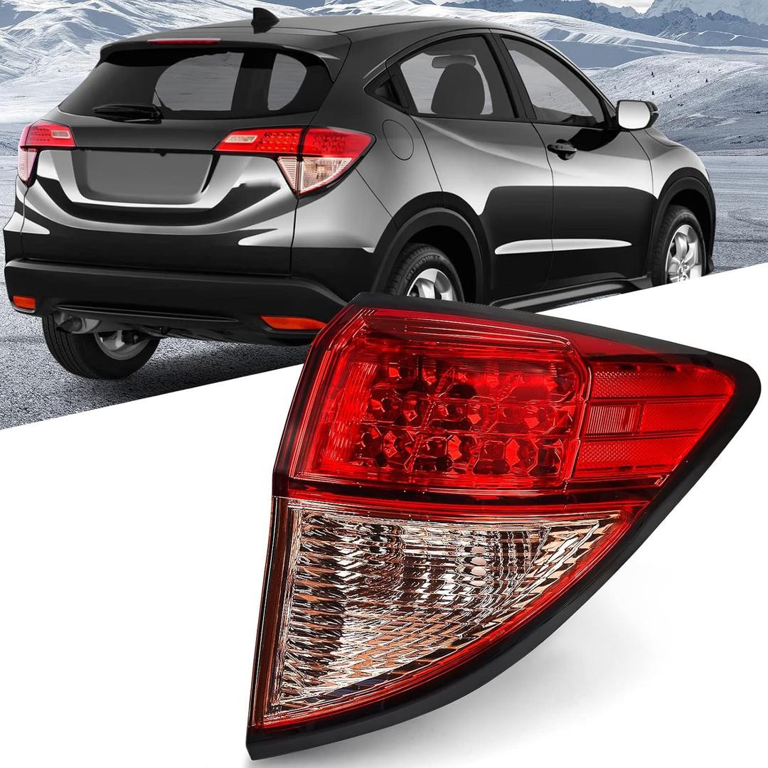 Huray Outer Tail Light for Honda HRV 2016 2017 2018 Taillight Assembly Brake Lamp Replacement HO2805109 Passenger Side (Right)