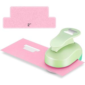 Sayglossy Tab Punch for Paper Crafts File Tab Punch for Making Cards Journal Scrapbooking Bible Folder Billing Sketchbook Planners Note School Label Projects Supplies(Stylish)