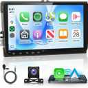 8 Core 6G+128G Android Car Radio Stereo for VW Volkswagen Seat Golf Passat Jetta Beetle Tiguan Touran EOS, Wireless CarPlay Android Auto, 9 inch touochscreen Radio, WiFi GPS FM RDS AHD Backup Camera