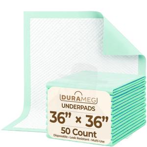 Chucks Pads Disposable 36x36 [50 Count]  Incontinence Bed Pads Disposable, Extra Large Underpads for Adults | Puppy Pads XL, Dog Pee Pads, Waterproof Chux Pads for Mattress, Furniture & Pet Training