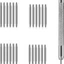 KALIONE 25 Packs Watch Band Pins Replacement Kit, 1.3mm Diameter Heavy Duty Watch Pin with Spring Bar Removal Tool, 4 Sizes 18/20/22/24mm Stainless Steel Watches Bands Pins Kit for Watches Band Repair