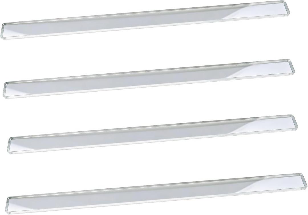 4 Pack Clear Mahjong Tile Pusher, 17.7 Inch Long Acrylic Mahjong Pushers Stick with Rounded Edge for Table Games, Accessories for 4 Players, 17.72in 4 Pushers