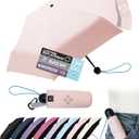 Mini Travel Umbrella for Rain - 43" Large Coverage Small Compact Umbrella, Reinforced Strong Frame, Lightweight Portable Parasol with UPF 100+ UV Protection, Gifts for Adults, Seniors & Students
