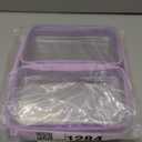 3 Pcs Clear Hard Zipper Case, Hard Shell Plastic Clear Organizer Bag, Transparent Makeup Pouches, Portable Box for Travel Toiletries Storage Bins (Purple) (1M2S)