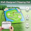 Liberry Golf Chipping Game with Large Chipping Mat, Upgraded Adjustable Golf Club, 25 Sticky Balls, Outdoor Indoor Sports Toy Gifts for Adults Kids, Family Yard Target Game