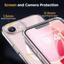 Miracase for iPhone 16e case & iPhone 17e Case for MagSafe [with 29H+ Screen Protectors] TOP Military-Grade Protection Shockproof with Velvet Touch for iPhone 16e/17e Phone Case 6.1", Clear
