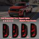 Nixon Offroad Sequential Tail Lights, LED Taillights Assembly for 2014-2021 Toyota Tundra, LED Sequential Turn Signals, DRL, Brake Lights Tail Lamps Sets, Passenger & Driver Sides (Smoke Lens)