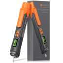 Neoteck Voltage Tester/Non Contact Voltage Tester 12-1000V/48-1000V Adjustable Sensitivity AC Voltage Detector Tester Pen Live/Null Wire Tester with LCD Display Buzzer Alarm Wire Breakpoint Finder (Grey)