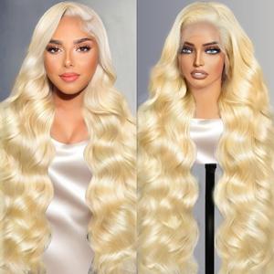 Blonde Wig Human Hair 13X6 613 HD Lace Frontal Wig Human Hair 220 Density Blonde Lace Front Wigs 26 inch Blonde Deep Wave Lace Front Wigs Pre Plucked for Women