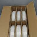 E-far Pasta Bowls Set of 6, 35oz Large Salad Bowl Plate for Dinner Serving Soup, Wide & Shallow Ceramic Stoneware Pasta Plates, Microwave & Dishwasher Safe, Textured Stripes & Speckled White, 8