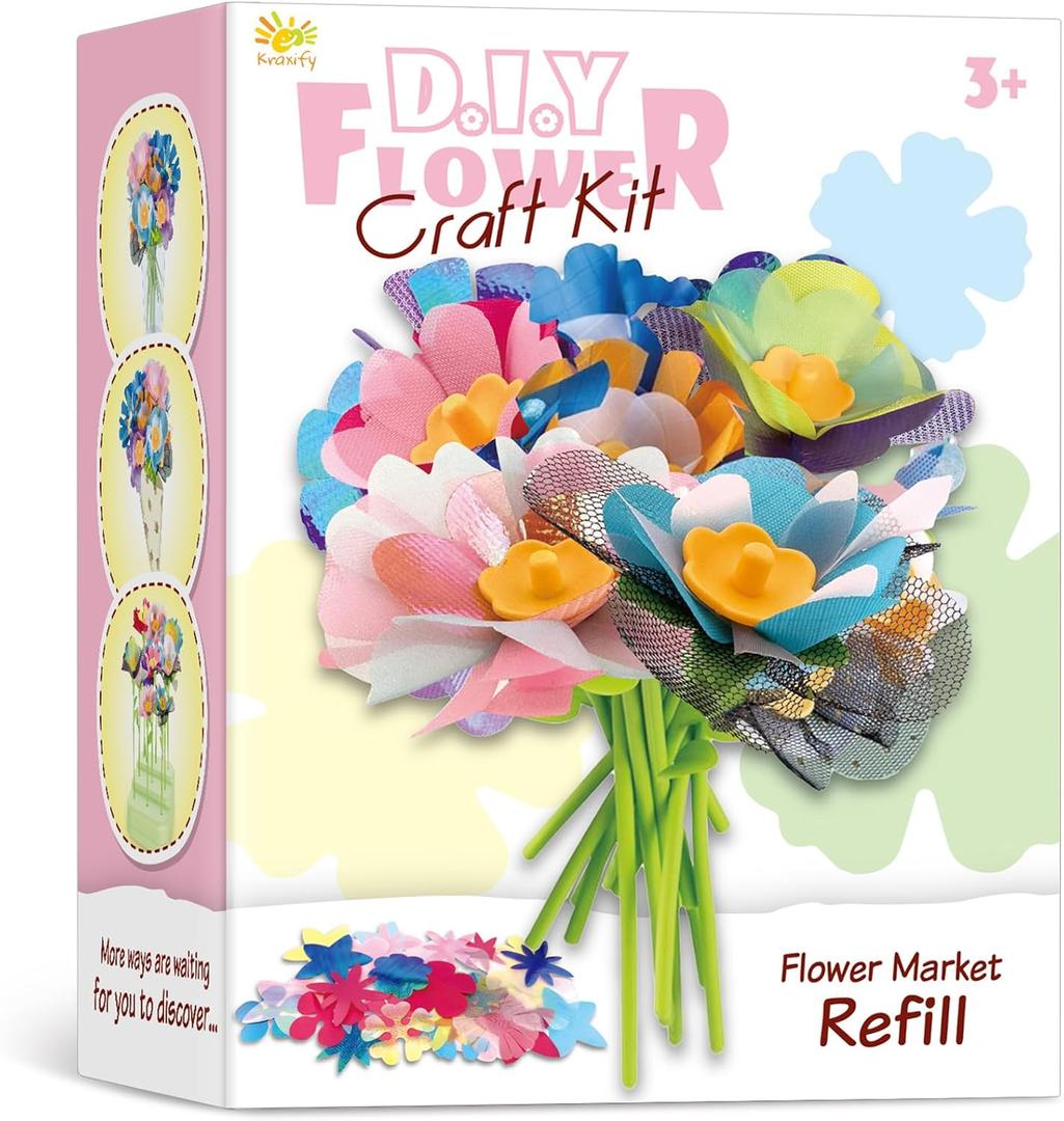 Kraxify No-Mess Fabric Flower Bouquets Toys (Refill)