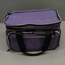 Large Sewing Supplies Organizer, Double Layer Sewing Storage Organizer with Two Detachable Dividers, Travel Sewing Bag Organizer with Shoulder Strap for Accessories, Purple, (Bag Only)