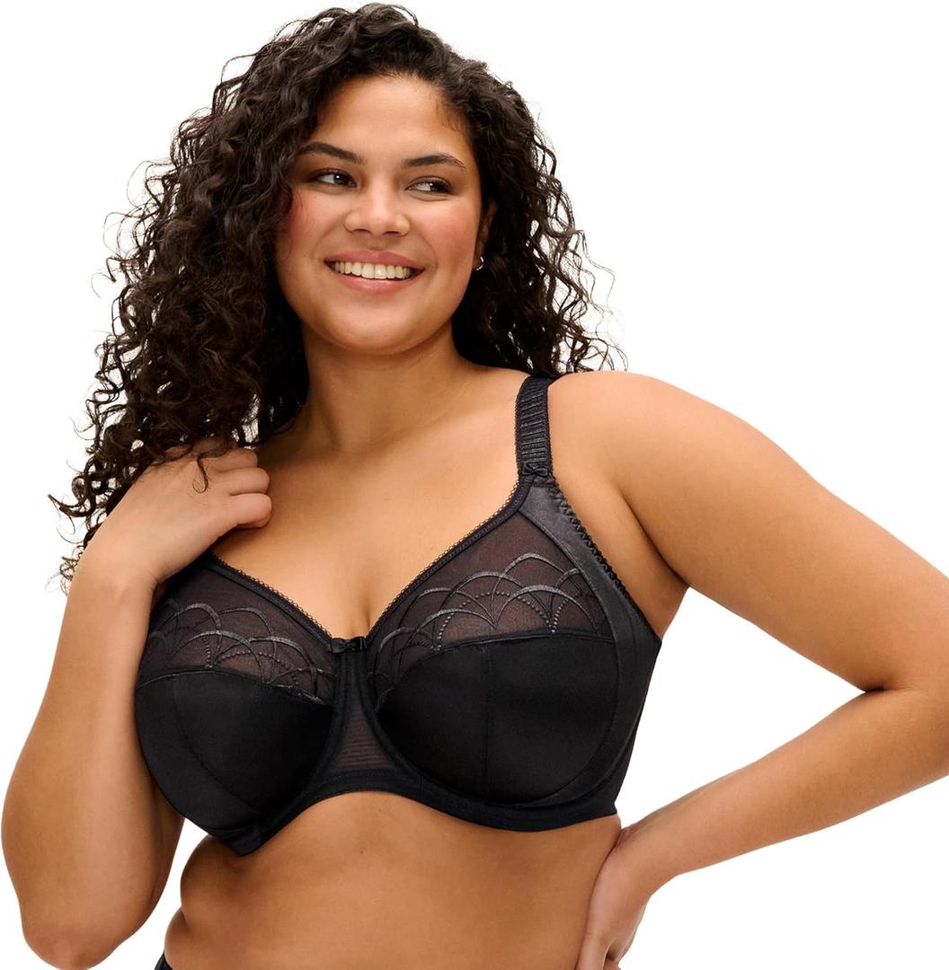 Elomi Women's Cate Underwire Banded Bra (44DD, Black)