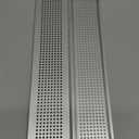 PATIKIL 16 x 3 Inch Door Air Vent Cover, 2 Pcs Aluminum Grille Ventilation Cover Louvered Diamond Hole with Mounting Screws for Cabinet Wardrobe Door, Silver