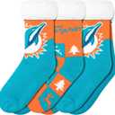 FOCO Women's NFL Team Logo Fan Footy 3-Pack Slipper Socks, One Size