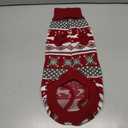 Vehomy Dog Christmas Sweater Xmas Pet Winter Knitwear Clothes Classic Warm Turtleneck Sweater Reindeer Snowflake Argyle Sweater Outfit for Medium Large Dogs M