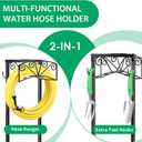 TomCare Garden Hose Holder Upgraded Heavy Duty Metal Water Hose Holder Holds 160 FT Hoses Sturdy Hose Reel Freestanding Outdoor Hoses Storage Hanger for Outside Yard Lawn