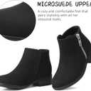 Girls Ankle Boots with Side Zipper Comfort Casual Shoes with Soft Sole for Toddler Little Big Kids, Size 2