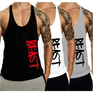 Men's Tank Tops Sleeveless Shirts Y-Back Gym Workout Stringer Tank Tops Bodybuilding Fitness T-Shirts