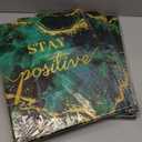 LevvArts Inspirational Wall Art Canvas Stay Positive Work Hard Make It Happen Sign Painting Modern Home Office Green and Gold Decor (Green)