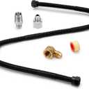 Stanbroil 3/8" X 30" Non-Whistle Flexible Flex Gas Line Connector Kit for NG or LP Fire Pit and Fireplace