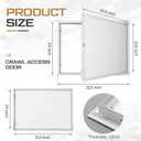 Zonon White Crawl Space Access Door Universal Aluminum Skirting Access Door Panel for Mobile Home Insulated Ceiling Mounted for Drywall Plumbing Electrical Basement (24x32 Inch,Knob Latch)