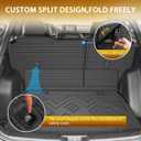 Powerty Floor Mats for 2023-2025 2026 Honda CRV (Gas Model Only), All Weather 3D TPE Anti-Slip Upper & Lower Position Trunk Cargo Liner Seat Back Covers Protectors Full Set Car Accessories