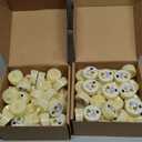 merrynights Flameless Candles, 100 Pack LED Tea Lights Candles Battery Operated, Last 200+ Hrs Flickering Tea Lights, Flameless Tealight Candles for Halloween Diwali Fall Christmas Wedding (Warm White- Ivory Shell)