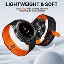 Bandletic Compatible with Garmin Fenix 8 51mm 7X 6X 5X Watch Band - 26mm Quick Fit Magnetic Silicone Strap for Fenix 7X 6X Pro/5X Plus/3/3 HR/Instinct 2X Solar 3 50mm /Enduro/Quatix/Tactix/Epix Pro 2 (Black/Orange)