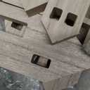 AuldHome Design Wood House Silhouettes Decor (Set of 7); Christmas and Holiday Wood Cutout Figures