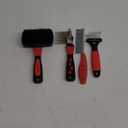 4 Pieces Pet Grooming Kit - Dematting Combs, Slicker Brush, and Steel Comb for Removing Knots and Hair from Dogs, Cats, and Poodles