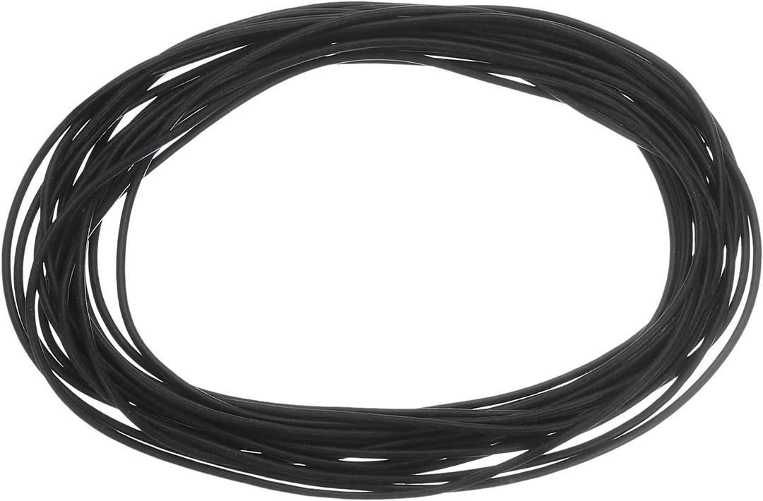 Uxcell Silicone Foam Seal Strip, 1mm(0.04") Dia 4 Meters(13.12 Ft) Long Sponge Rubber Weather Seal Strip Round Rubber Cord Solid for Machinery and Industries, Black