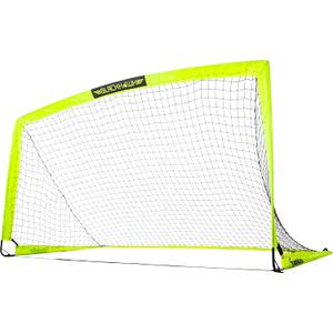 Franklin Sports Blackhawk Backyard Soccer Goal - Portable Pop Up Soccer Nets - Youth + Adult Folding Indoor + Outdoor Goals - 9' x 5.5', Optic Yellow
