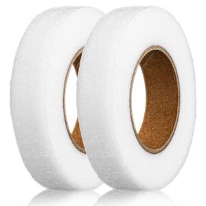 2 Rolls Hem Tape Iron-On Adhesive, No Sew Hemming Tape, 0.6in x 27yd No-Sew Extra Strong Hemming Tapes for Pants Clothes Dresses Curtains Fabric Crafting Projects (White)
