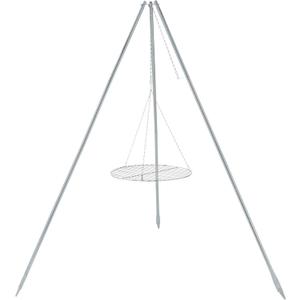 Coleman Tripod Campfire Grill & Lantern Hanger, Grill Grate with Adjustable Height for Cooking Over Fire, Steel Firepit Cooking Rack
