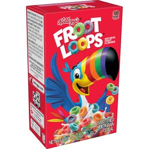 Kellogg's Froot Loops, Breakfast Cereal, Original, 95oz (70 Count), BB Date 10/18/2025