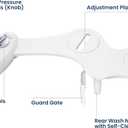 LUXE Bidet NEO 120 - Single Nozzle, Self-Cleaning, Non-Electric Bidet Attachment for Toilet Seat, Adjustable Water Pressure, Rear Wash (White)