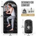 VENTURE 4TH Backpacking Sleeping Bag XXL, Double and Single Sizes - Lightweight Warm & Cold Weather Sleeping Bags for Adults, Kids & Couples Ideal for Hiking, Camping & Outdoor Adventures