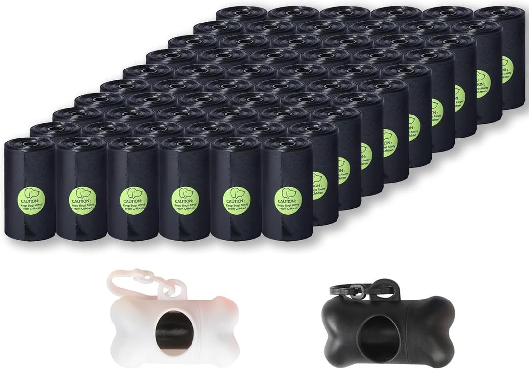 DREAM&GLAMOUR Dog Poop Bags,value pack,1200 Count Extra Thick and Strong Poop Bags for Dogs,60 Rolls,20 Doggy Bag Per Roll,Each Measures 9 x 13 Inches, Leak-Proof (Black)
