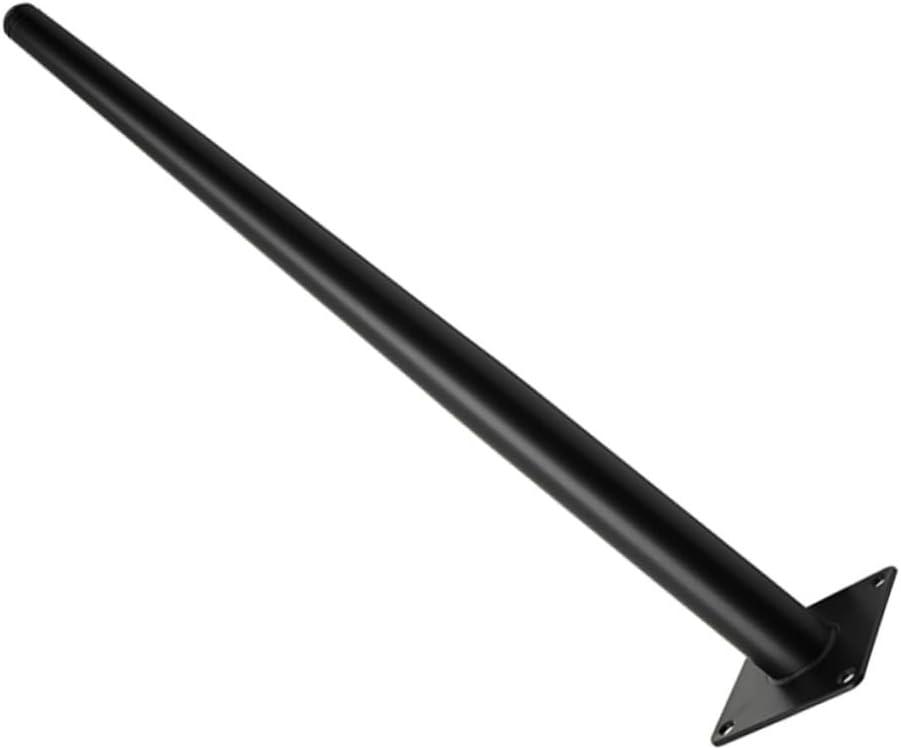 Straight Furniture Table Leg 28 Inch, Round Tapered Metal Furniture Leg Black, Modern Dresser Cabinet Sofa Support Feet Replacement 