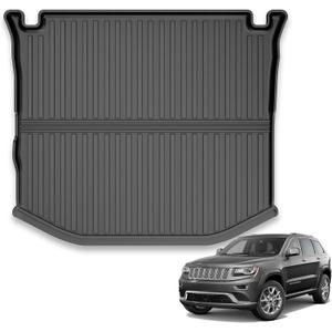 Cargo Mat Fit for 2011-2021 Jeep Grand Cherokee Rear Cargo Liner: All Weather Custom Fit Liner TPE Automotive Trunk Liner - Grand Cherokee Trunk Mat, Black