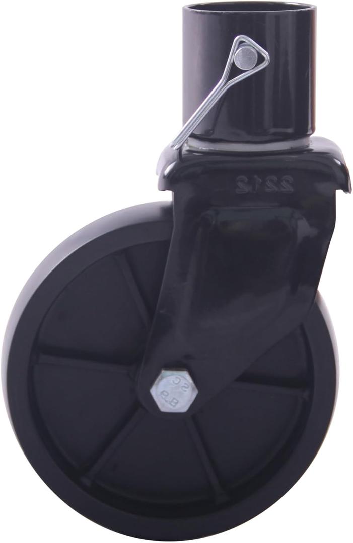 Trailer Jack Single Wheel, Black
