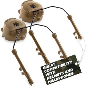 ARC Rail Adapter for Tactical Headsets  Compatible with Peltor Comtac II/III, Earmor M31/M32, Sordin  Fits FAST, MICH, EXFIL Helmets  Airsoft, Range, Law Enforcement  Secure Mount, No Tools Needed (Coyote Brown)