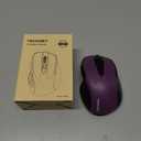 TECKNET Wireless Mouse, 2.4G Ergonomic Optical Mouse, Computer Mouse for Laptop, PC, Computer, Chromebook, Notebook, 6 Buttons, 24 Months Battery Life, 2600 DPI, 5 Adjustment Levels - Purple