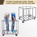 Commercial Laundry Cart with Wheels,400L for Home,Hotel(Beige)
440 lbs Large Industrial Laundry Cart,Rolling Laundry Cart with Sturdy Stainless Steel Frame and Oxford Bag for Hospital